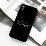 Ruicaica Black and white line art Smart Cover Black Soft Shell Phone Case for iPhone X XS MAX 6 6S 7 7plus 8 8Plus 5 5S XR