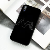 Ruicaica Black and white line art Smart Cover Black Soft Shell Phone Case for iPhone X XS MAX 6 6S 7 7plus 8 8Plus 5 5S XR