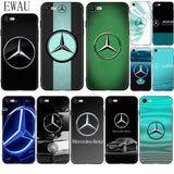 EWAU Mercedes Logo Silicone phone case for iphone 5 5s SE 6 6s 7 8 plus X XR XS 11 Pro Max