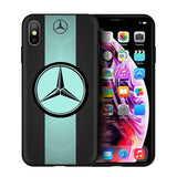 EWAU Mercedes Logo Silicone phone case for iphone 5 5s SE 6 6s 7 8 plus X XR XS 11 Pro Max