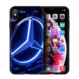 EWAU Mercedes Logo Silicone phone case for iphone 5 5s SE 6 6s 7 8 plus X XR XS 11 Pro Max