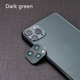 For iPhone X XS MAX Seconds Change For iPhone 11 Pro Max Metal Alumium Camera Lens Fake Camera Sticker Camera Protective Cover