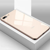 Luxury Glass Case For Apple iphone 6 7 8 10 Plus X XS XR MAX Cover 7plus 8plus 6G 6S XSMAX Plating Mirror Glossy Cell Phone Case