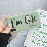 Matte Phone Cases For iPhone 11 Pro 6 6S 8Plus X XR 7Plus XS Max Cute Avocado Funny Dinosaur Soft Silicone Candy Case Capa Coqua