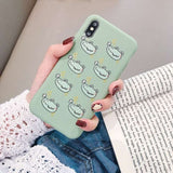 Matte Phone Cases For iPhone 11 Pro 6 6S 8Plus X XR 7Plus XS Max Cute Avocado Funny Dinosaur Soft Silicone Candy Case Capa Coqua