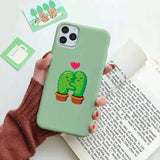Matte Phone Cases For iPhone 11 Pro 6 6S 8Plus X XR 7Plus XS Max Cute Avocado Funny Dinosaur Soft Silicone Candy Case Capa Coqua