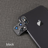 For iPhone X XS MAX Seconds Change For iPhone 11 Pro Max Metal Alumium Camera Lens Fake Camera Sticker Camera Protective Cover