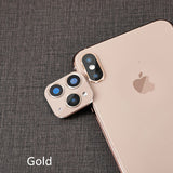For iPhone X XS MAX Seconds Change For iPhone 11 Pro Max Metal Alumium Camera Lens Fake Camera Sticker Camera Protective Cover