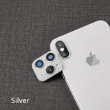 For iPhone X XS MAX Seconds Change For iPhone 11 Pro Max Metal Alumium Camera Lens Fake Camera Sticker Camera Protective Cover