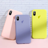 Original official Liquid Silicone Case For iphone 7 8 6S 6 Plus 11 Pro Max X Case for iphone XS MAX XR X Soft Cover With logo
