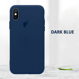 Original official Liquid Silicone Case For iphone 7 8 6S 6 Plus 11 Pro Max X Case for iphone XS MAX XR X Soft Cover With logo