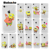 For iphone 11 SpongeBob Smart Cover Transparent Soft Shell Phone Case for iPhone X XS MAX  6 6s 7 7plus 8 8Plus 5 5S SE XR
