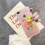 For iphone 11 SpongeBob Smart Cover Transparent Soft Shell Phone Case for iPhone X XS MAX  6 6s 7 7plus 8 8Plus 5 5S SE XR