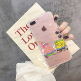 For iphone 11 SpongeBob Smart Cover Transparent Soft Shell Phone Case for iPhone X XS MAX  6 6s 7 7plus 8 8Plus 5 5S SE XR