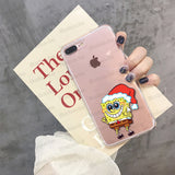 For iphone 11 SpongeBob Smart Cover Transparent Soft Shell Phone Case for iPhone X XS MAX  6 6s 7 7plus 8 8Plus 5 5S SE XR