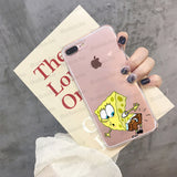 For iphone 11 SpongeBob Smart Cover Transparent Soft Shell Phone Case for iPhone X XS MAX  6 6s 7 7plus 8 8Plus 5 5S SE XR