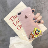 For iphone 11 SpongeBob Smart Cover Transparent Soft Shell Phone Case for iPhone X XS MAX  6 6s 7 7plus 8 8Plus 5 5S SE XR