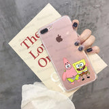 For iphone 11 SpongeBob Smart Cover Transparent Soft Shell Phone Case for iPhone X XS MAX  6 6s 7 7plus 8 8Plus 5 5S SE XR