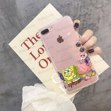 For iphone 11 SpongeBob Smart Cover Transparent Soft Shell Phone Case for iPhone X XS MAX  6 6s 7 7plus 8 8Plus 5 5S SE XR