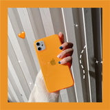 Fashion Fluorescent yellow Phone Case For iphone 11 Pro Max XR X XS Max 7 8 plus Back Cover luxury Couple Transparent Soft Cases