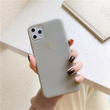 N1986N Phone Case For iPhone 11 Pro X XR XS Max 6 6s 7 8 Plus Fashion Cute Cartoon Gold Love Heart Soft TPU For iPhone 11 Cover