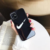 Tempered glass case luxury Sports Brand Phone Case For Iphone 6 6s 7 8plus X XS Xr Xsmax Case Back Cover For iPhone 11 Pro Max