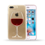 3D Quicksand wine glass Phone case for iphone11 PRO MAX XS MAX X XR Fashion cover for iphone 5 5S 6 6S 7 8 Plus FUNNDA
