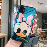 Fashion Blue Ray for iPhone 11 Pro Case Cute Cartoon Minnie Soft Silicone Funda for iPhone 7 8 6 S Plus X XR Xs Max Case