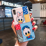 Fashion Blue Ray for iPhone 11 Pro Case Cute Cartoon Minnie Soft Silicone Funda for iPhone 7 8 6 S Plus X XR Xs Max Case