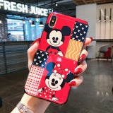Fashion Blue Ray for iPhone 11 Pro Case Cute Cartoon Minnie Soft Silicone Funda for iPhone 7 8 6 S Plus X XR Xs Max Case
