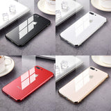 Tempered Glass Luxury Phone Case Cover For iPhone 11 Pro Max X XR XS 7 6s 8 Plus 8plus 7plus Black Gold Red White Carcasas Coque