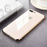 Tempered Glass Luxury Phone Case Cover For iPhone 11 Pro Max X XR XS 7 6s 8 Plus 8plus 7plus Black Gold Red White Carcasas Coque