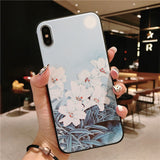 3D emboss flower silicone case for iphone x xr xs max 6splus 8 7plus 5s 5se on for iphone 6s plus case for iphone 7 plus case