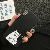 Zagter Cute Cartoon Cat Ultra Thin Phone Case For iphone 7 6 6S 8 Plus Case For iphone X 11 pro Funny Animal over