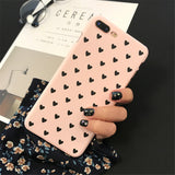 Cute Love Heart Print Back Cover For iPhone X XR XS 11 Pro MAX 8 7 6 6S Plus 5 5S SE Phone Case Hard PC Cases Coque For iPhone 7