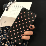 Cute Love Heart Print Back Cover For iPhone X XR XS 11 Pro MAX 8 7 6 6S Plus 5 5S SE Phone Case Hard PC Cases Coque For iPhone 7