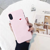 Cute Love Heart Print Back Cover For iPhone X XR XS 11 Pro MAX 8 7 6 6S Plus 5 5S SE Phone Case Hard PC Cases Coque For iPhone 7