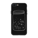 Cute Cartoon Silicone Phone Case For iPhone 7 8 6 6s Plus X 5 5s SE XS Max XR Cover Love Heart Black Capa For iPhone 11 pro max