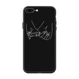Cute Cartoon Silicone Phone Case For iPhone 7 8 6 6s Plus X 5 5s SE XS Max XR Cover Love Heart Black Capa For iPhone 11 pro max