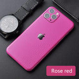New Leather Skin Sticker For iPhone 6 6S 7 8 X 11 Back Film Thin Protector Protective Cover Paste Rear Decorative Sticker