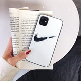 American Street Sports Temperd Glass Case for iPhone 11 Pro Xs Max XR X 6 6s 7 8 Plus Brand Phone Cover Cases Coque