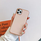 Luxury Soft TPU Plating Case For iPhone 11 Pro Max XR X XS Max 6 6S 7 8 Plus Phone Case Silicon Cover For iPhone XR With Logo