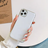 Luxury Soft TPU Plating Case For iPhone 11 Pro Max XR X XS Max 6 6S 7 8 Plus Phone Case Silicon Cover For iPhone XR With Logo