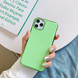 Luxury Soft TPU Plating Case For iPhone 11 Pro Max XR X XS Max 6 6S 7 8 Plus Phone Case Silicon Cover For iPhone XR With Logo