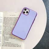 Luxury Soft TPU Plating Case For iPhone 11 Pro Max XR X XS Max 6 6S 7 8 Plus Phone Case Silicon Cover For iPhone XR With Logo