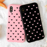 Cute Heart Lover Phone Case For iphone 11 Pro Max X XS Max XR 7 8 6 6S Plus 5 5S Se Full Back Cover Pink Couple Heart Coque Capa