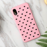 Cute Heart Lover Phone Case For iphone 11 Pro Max X XS Max XR 7 8 6 6S Plus 5 5S Se Full Back Cover Pink Couple Heart Coque Capa
