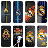 Real Madrid Logo Gift Soft Silicone Phone Case for iPhone XS XR MAX X10 5 5S 5SE 6 6S 6Plus 7 7Plus 8 8Plus