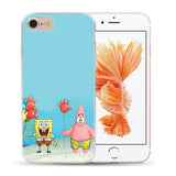 Best Friend SpongeBob Patrick Soft TPU Case For iPhone 7 8 6 6S Plus 5S SE X XS Max XR Silicon Cover For Capa iPhone X
