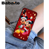 Babaite Mickey Minnie Mouse Christmas new Year Soft Silicone Phone Case Cover for iPhone X XS MAX 6 6S 7 7plus 8 8Plus 5 5S XR